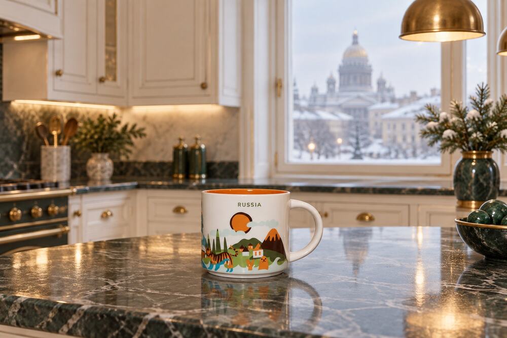 Starbucks Russia You Are Here Collection Mug 14oz Coffee Mug RARE
